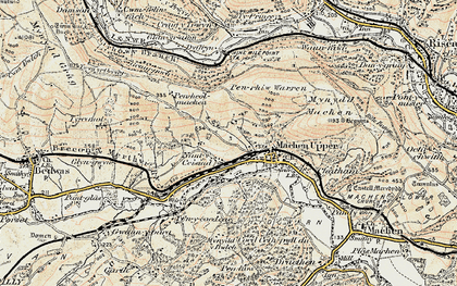 Old map of Nant-y-ceisiad in 1899-1900