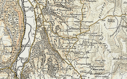 Old map of Nant-y-Rhiw in 1902-1903