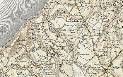 Old map of Nanternis in 1901-1903