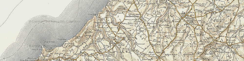 Old map of Nanternis in 1901-1903