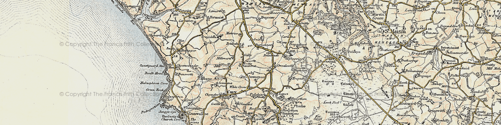 Old map of Nantithet in 1900