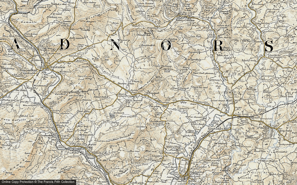 Old Map of Nantmel, 1901-1903 in 1901-1903