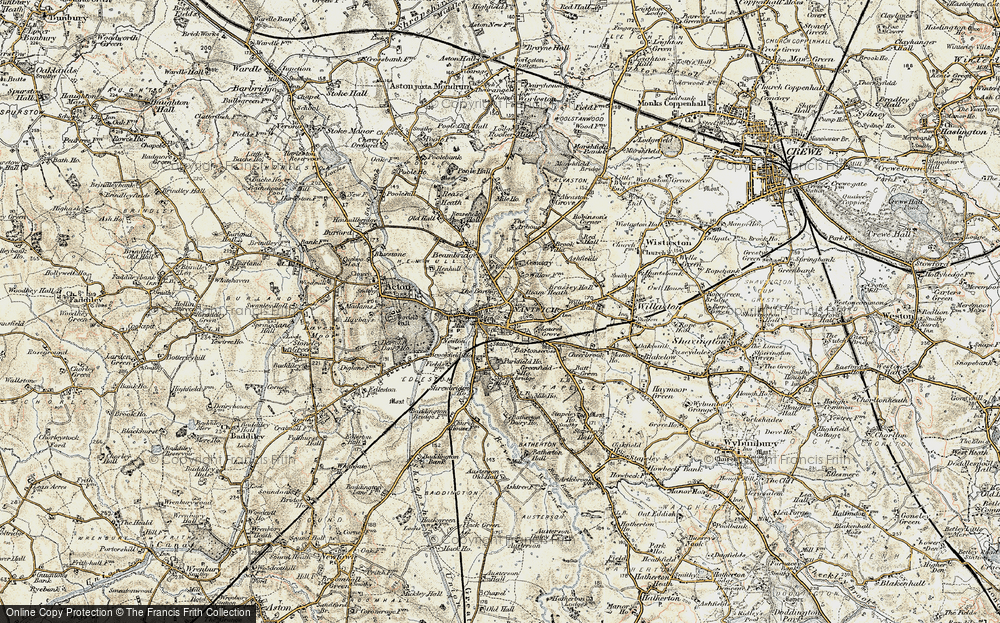 Old Map of Nantwich, 1902 in 1902