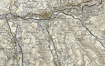 Old map of Nantyglo in 1899-1900