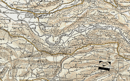 Old map of Nantyronen Station in 1901-1903