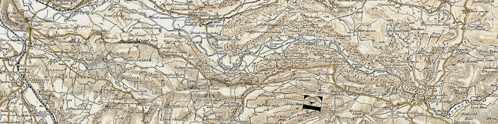 Old map of Nantyronen Station in 1901-1903