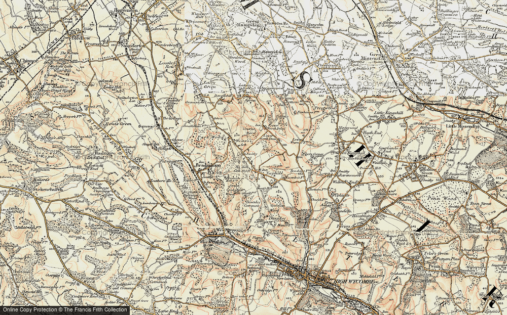 Old Map of Naphill, 1897-1898 in 1897-1898