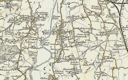 Old map of Napleton in 1899-1901