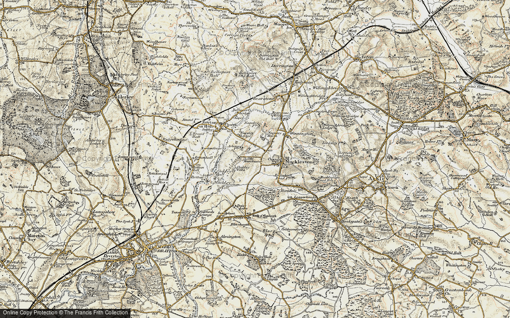Old Map of Historic Map covering Arbour, The in 1902
