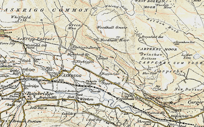 Old map of Beldon Peat Moor in 1903-1904