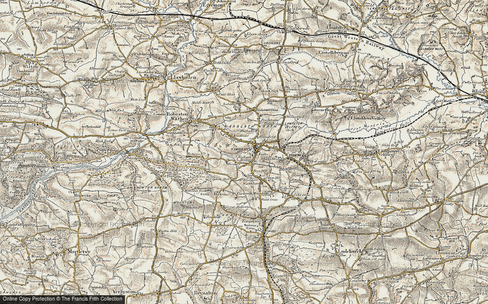 Old Map of Narberth, 1901 in 1901