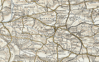 Old map of Narberth in 1901