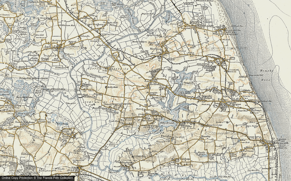 Old Map of Narrowgate Corner, 1901-1902 in 1901-1902
