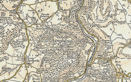 Old map of Narth, The in 1899-1900