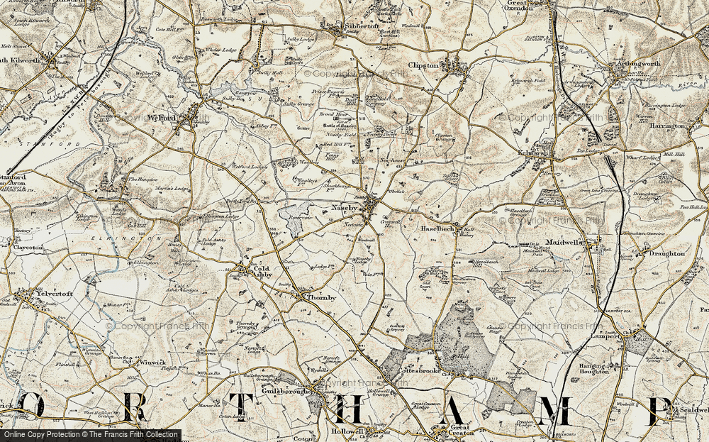 Old Map of Historic Map covering Fulbrook Fm in 1901-1902
