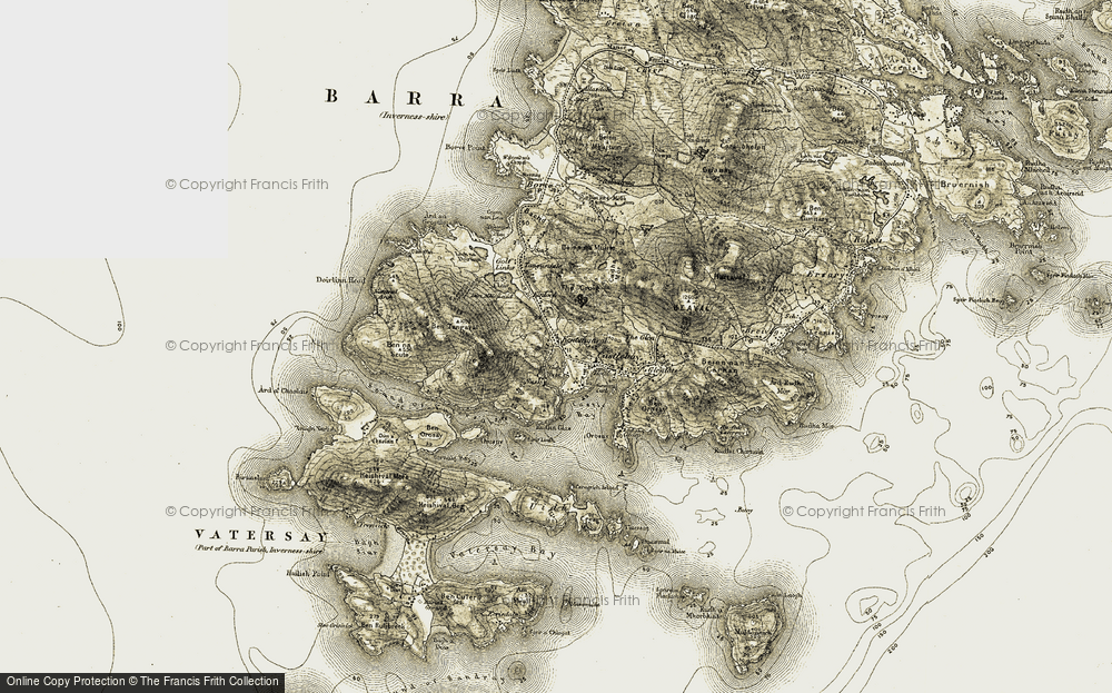 Old Map of Nasg, 1911 in 1911