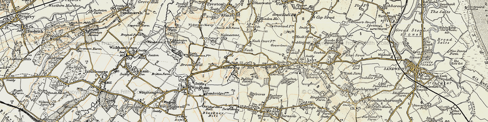 Old map of Nash in 1898-1899