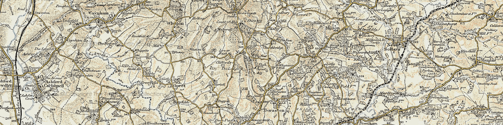 Old map of Nash in 1901-1902
