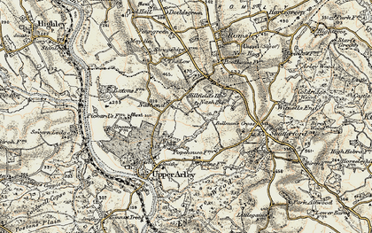 Old map of Nash End in 1901-1902