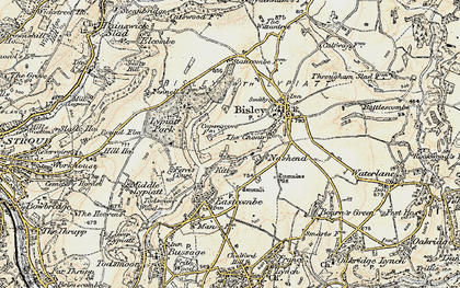 Old map of Nashend in 1898-1899