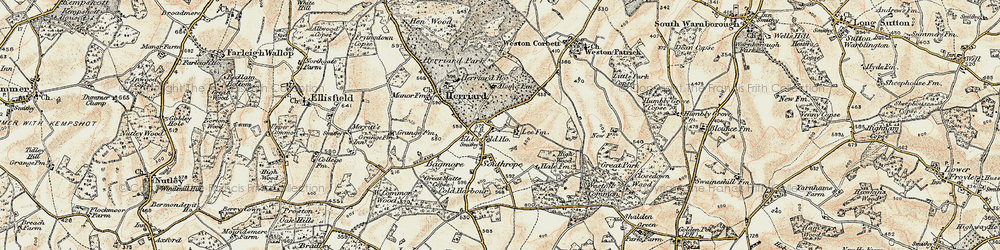 Old map of Nashes Green in 1897-1900