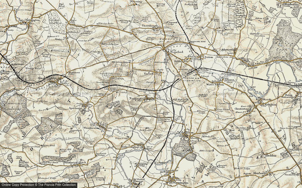 Old Map of Nassington, 1901-1903 in 1901-1903