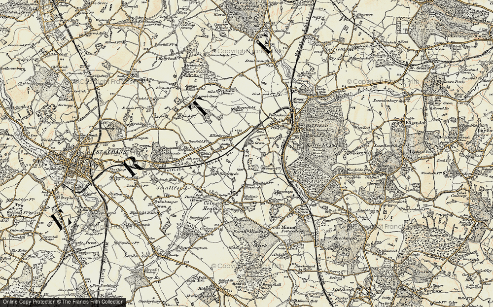 Old Map of Nast Hyde, 1898 in 1898
