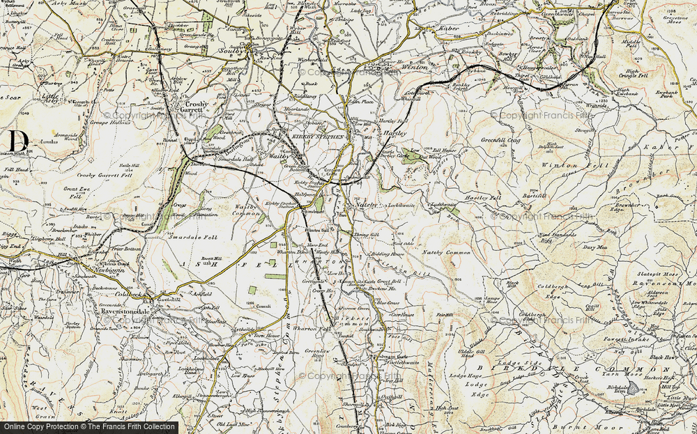 Old Map of Historic Map covering Kirkby Stephen Sta in 1903-1904