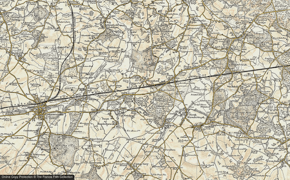 Old Map of Nately Scures, 1900 in 1900