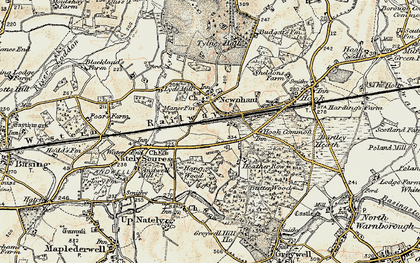 Old map of Nately Scures in 1900