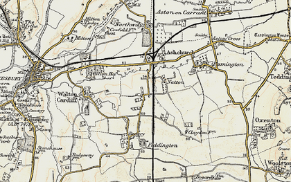 Old map of Natton in 1899-1900