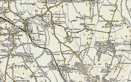 Old map of Naunton in 1899-1901