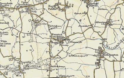 Old map of Naunton Beauchamp in 1899-1901
