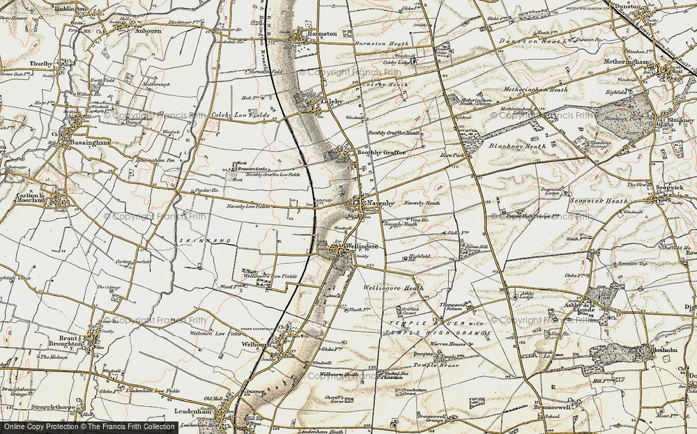 Old Map of Navenby, 1902-1903 in 1902-1903
