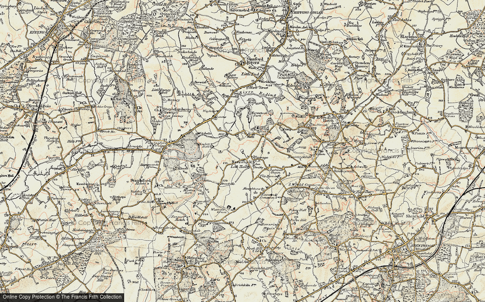 Old Map of Navestock Heath, 1898 in 1898