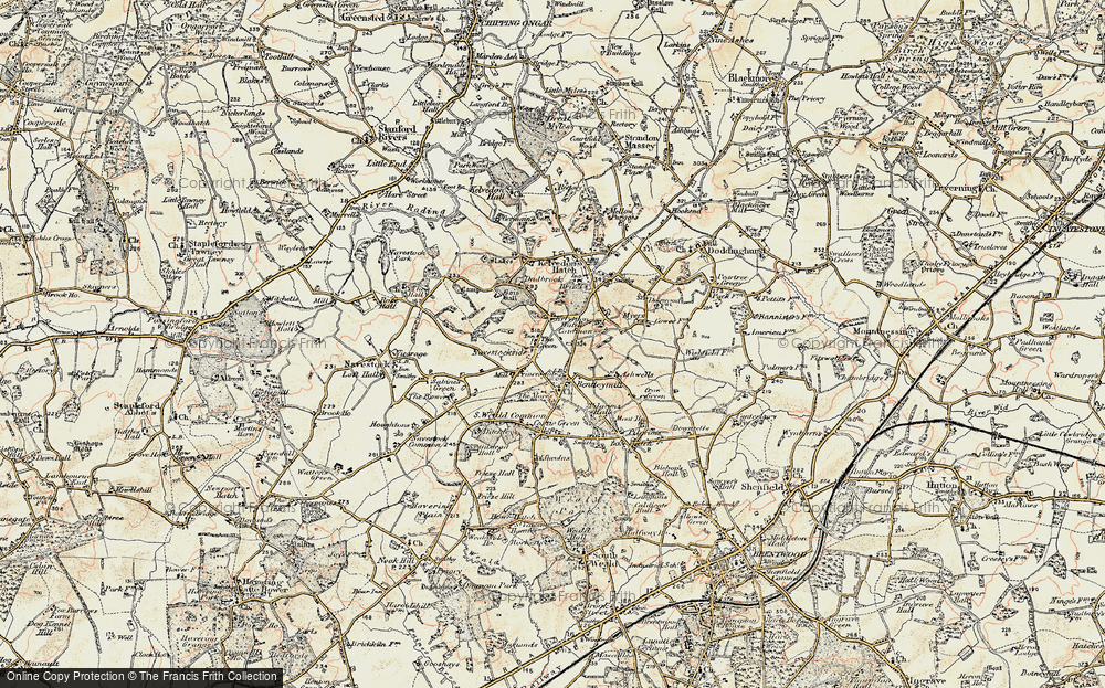 Old Map of Navestock Side, 1898 in 1898
