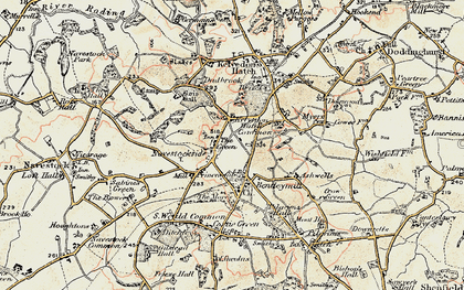 Old map of Navestock Side in 1898