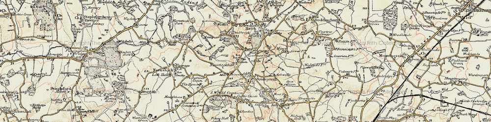 Old map of Navestock Side in 1898
