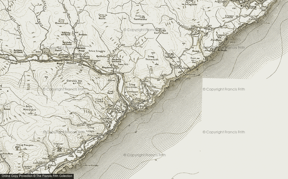 Old Map of Navidale, 1911-1912 in 1911-1912