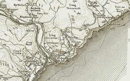 Old map of Navidale in 1911-1912