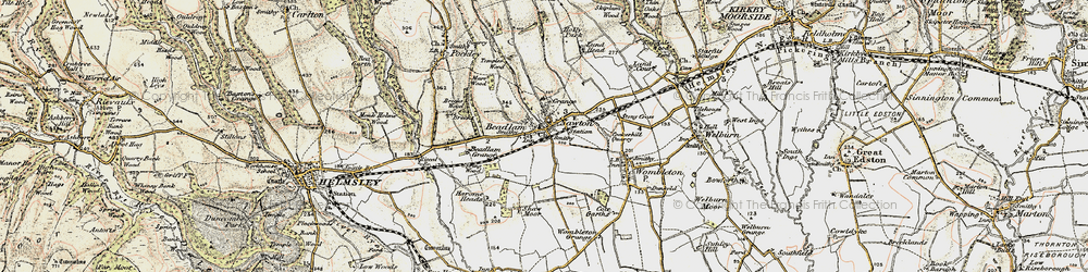 Old map of Nawton in 1903-1904