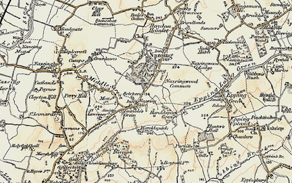 Old map of Belchers in 1897-1898
