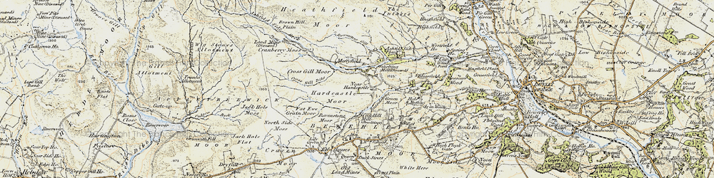 Old map of Burn Edge in 1903-1904