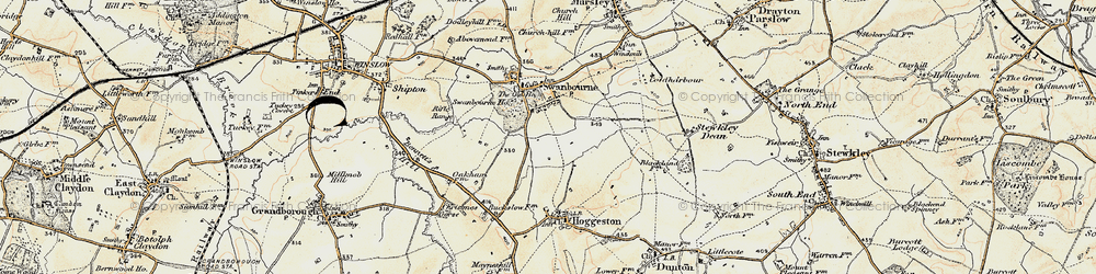 Old map of Nearton End in 1898