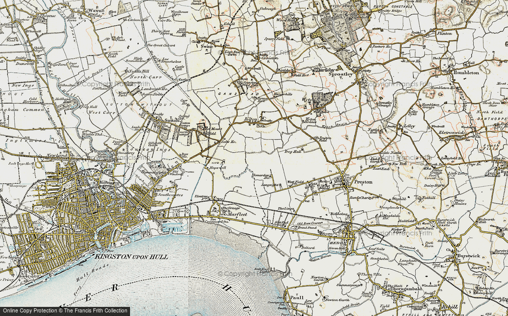 Old Map of Neat Marsh, 1903-1908 in 1903-1908