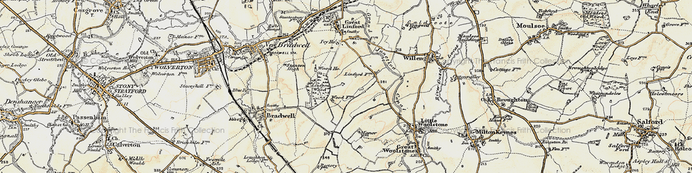 Old map of Neath Hill in 1898-1901