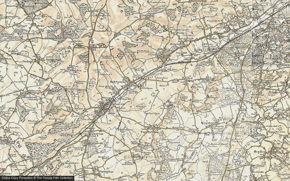 Old Map of Neatham, 1897-1909 in 1897-1909