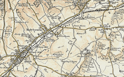 Old map of Neatham in 1897-1909