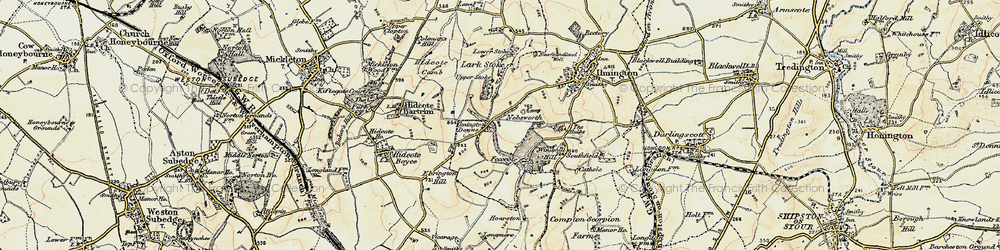 Old map of Cathole in 1899-1901