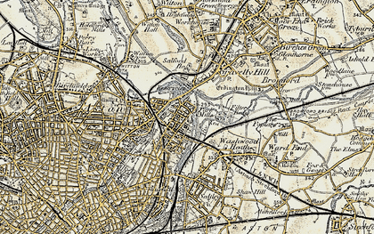Old map of Nechells in 1902